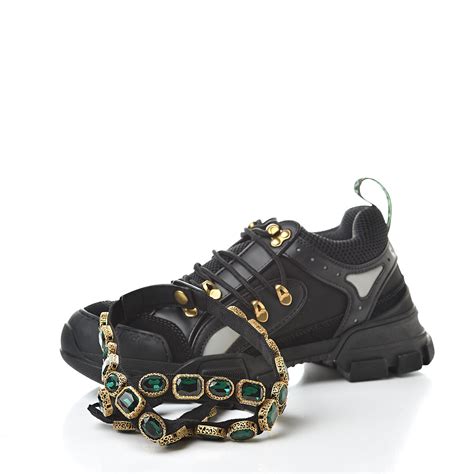 gucci crystal sneakers men|Gucci flashtrek sneakers with crystals.